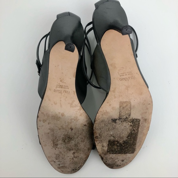 Vera Wang Gray Ankle Strap Buckle Heel Sandals 40 - Picture 8 of 9